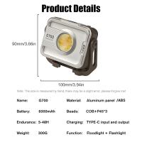 Linterna Portátil G700 LED Con Fuente De Luz Dual Y Batería Recargable De 6000 mAh Lámpara De Camping Exterior Torcha Farol Para Exteriores - details 12