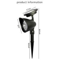 Foco Solar Led para exteriores, luces de jardín, decoración de paisaje, impermeable IP65 para césped, patio, camino, árbol, lámpara por separado - details 1