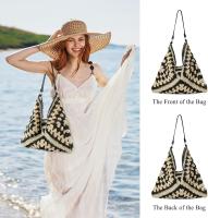 Bolsas de Playa de paja para Mujer-Bolso de mano tejido de Verano, Bolsa de Playa Grande para Mujeres para Vacaciones - details 0