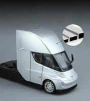 Camión De Juguete De Tesla Semi a Escala 1:24 Con Luz Y Sonido Modelo De Aleación De Metal Regalo Para Niños Coleccionable - details 3