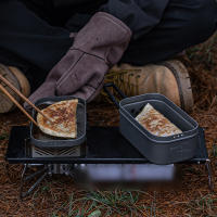 Caja De Almuerzo Campingmoon Plegable De Aluminio 650ml / 1300ml Con Mango Para Camping Picnic Contenedor Bento De Acampar - details 15