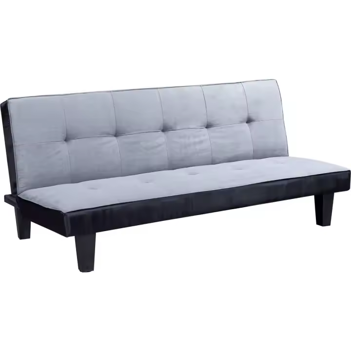 Sofá cama - "John" - 3 plazas - Microfibra - Gris - 1