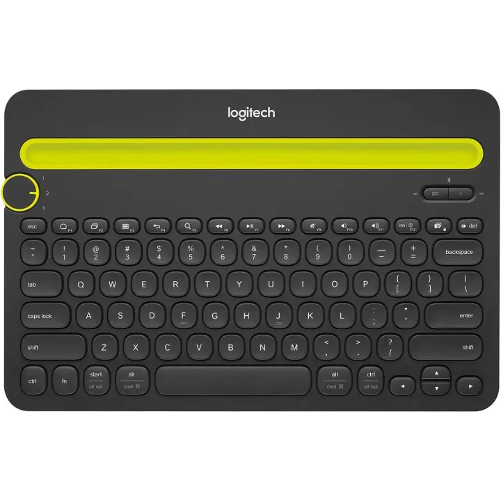 Logitech K480 Teclado Inalámbrico Multidispositivo para Windows, Disposición Qwerty Pan Nordic - Negro - 1