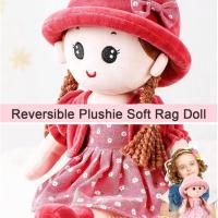 Adorable sudadera suave Bebé Niña Muñecas Mimoso Ragdoll Princesa muñeca con Vestido extraible sombrero Bebé Primera muñeca de trapo dormir Cuddle Buddy muñeca decoración de La Habitación Mejores Regalos 35cm - details 3
