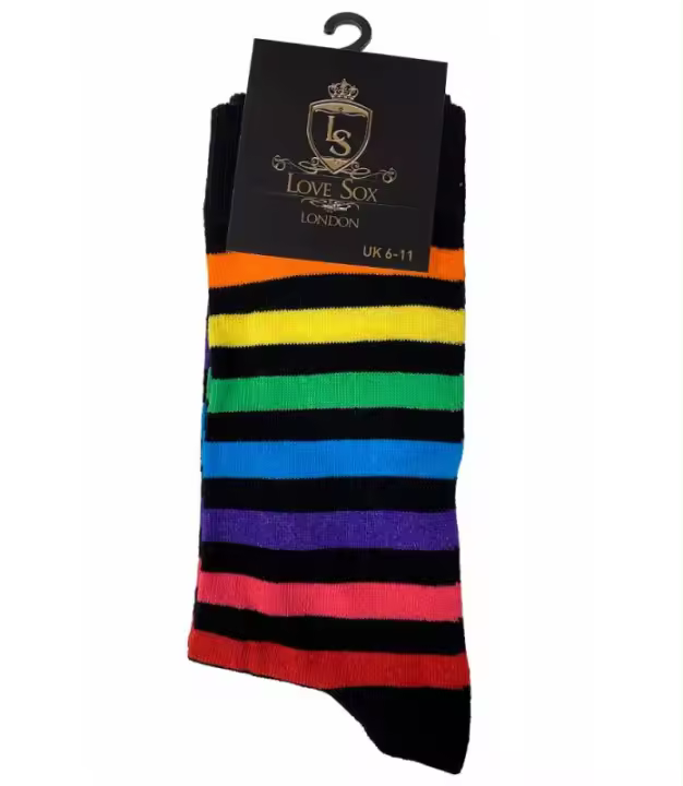 Calcetín Rayas Multicolor Fondo Negro Flirt Talla 39-44 REF43 - 1