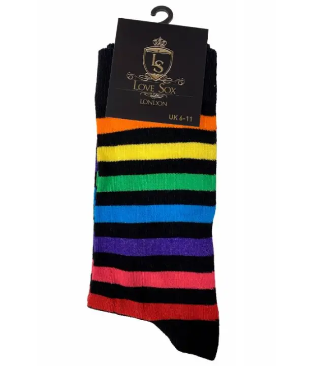 Calcetín Rayas Multicolor Fondo Negro Flirt Talla 39-44 REF43 - 1