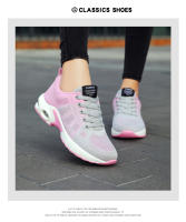 Zapatos Casuales Para Mujer Suela Antideslizante Transpirable De Encaje Y Malla Con Cordones Elásticos Antideslizantes Y Suaves Para Caminar - details 9