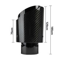Tubo De Escape Para Coche Universal En Fibra De Carbono Y Acero Inoxidable Negro Brillante Tela Twill Mate Y Liso Tamaño Único - details 6