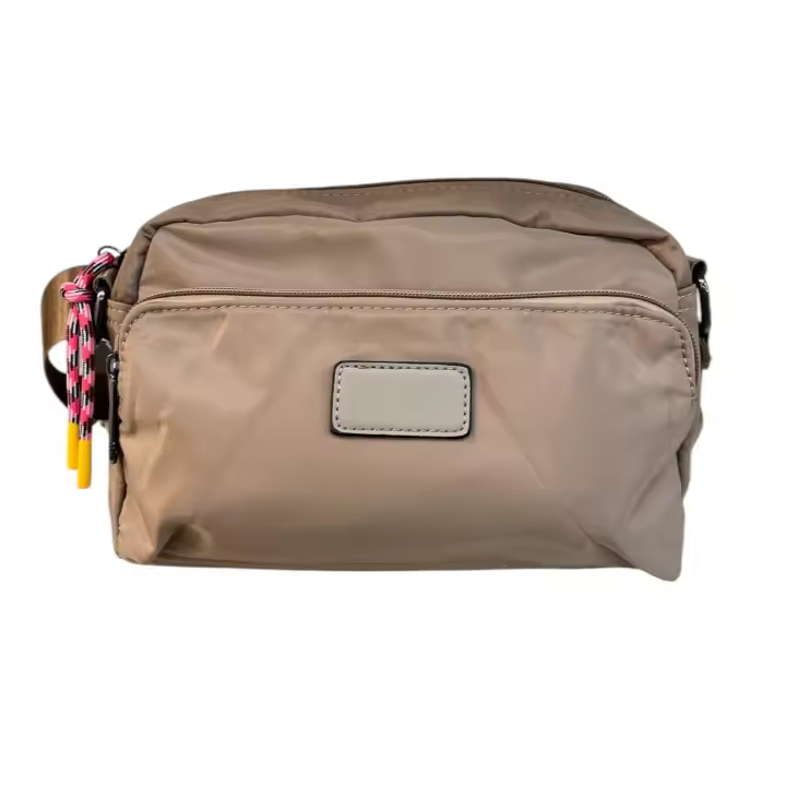 Bolso Pequeño De Nylon Taupe - 1