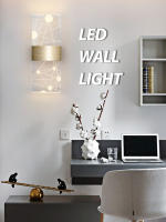 Lámpara De Pared LED De Acrílico Original Diseño Nórdico 6W Sconce Para Balcón Pasillo Lámparas De Noche Para Dormitorio Decoración De Hogar Color Negro Oro Plateado - details 1