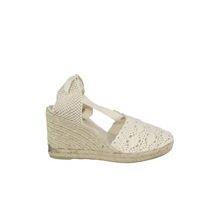 valenciana lona puntilla con cuña de yute de 7 cuerdas - 1