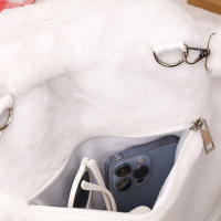 Mochila De Peluche Con Patas De Gato Lindo Para Niñas Con Correas Ajustables Y Cierre De Cremallera Estilo Kawaii Para Mujeres Y Niñas - details 11