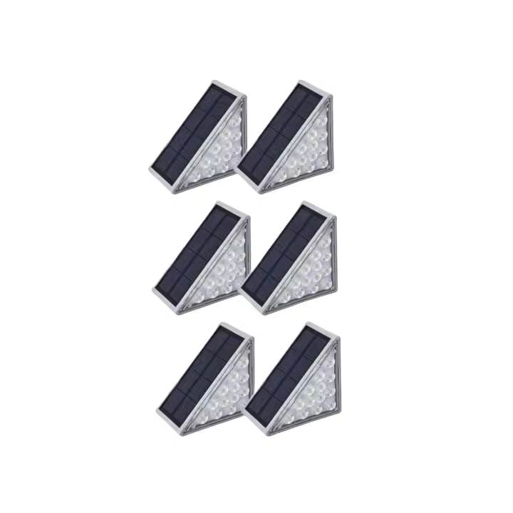 Luz de Escalera para Exterior IP67 Impermeable Luces Solares para Exterior Blanco Cálido 3000K Luz Lámpara Solar Auto ON/OFF Escalera iluminación LED para Jardín Patio Paquete de 6 - 1