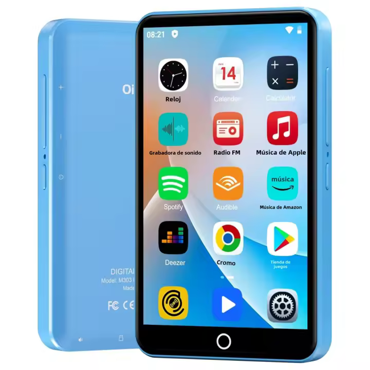 Reproductor MP3 De 80GB Con Android 9.0 Bluetooth Y WiFi Pantalla Táctil De 4.0 Pulgadas Con Altavoces Radio FM Lectura De eBooks Capacidad Hasta 512GB - 1