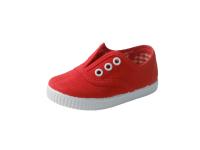 Zapatillas de lona bambas con elástico estilo victoria de Batilas en colores rojo, blanco y marino - details 1