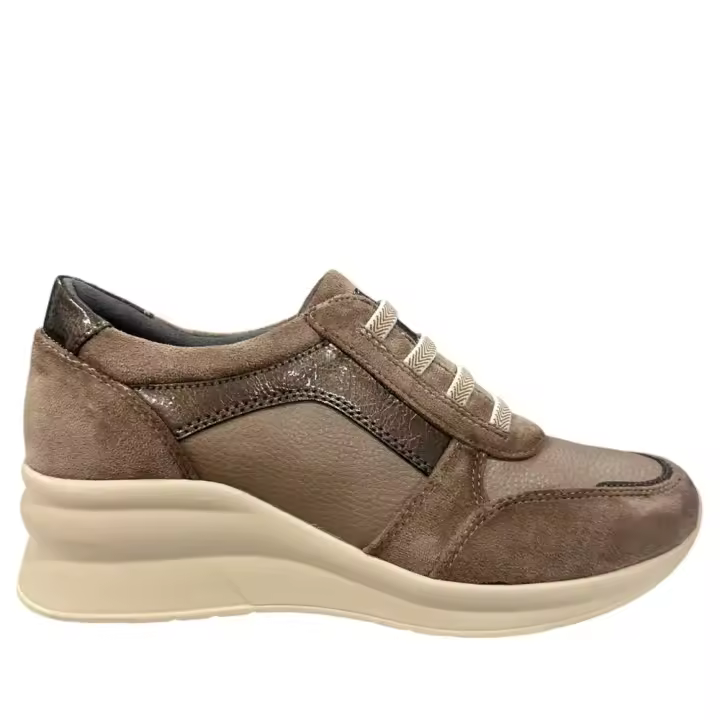 Hispaflex zapato confort para mujer 2423 color beig - 1