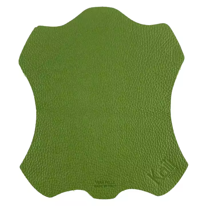 K0001EB | Alfombra de Raton Hecho en Italia Cuero genuine Flor complete, Wheat de dólar-Color Verde-Tamaño: 20x23 cm-Paquete: Tnt Kaili Mood Tubular Bag - 1