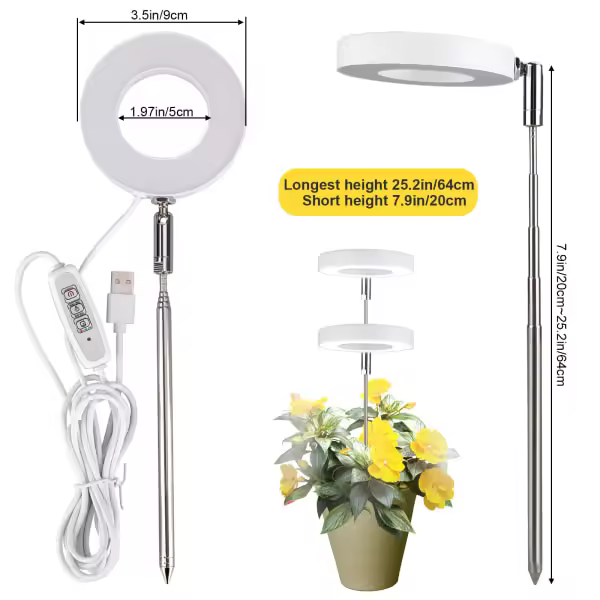 Crece la luz, luz completa del espectro LED para las plantas interiores, 5V - 1