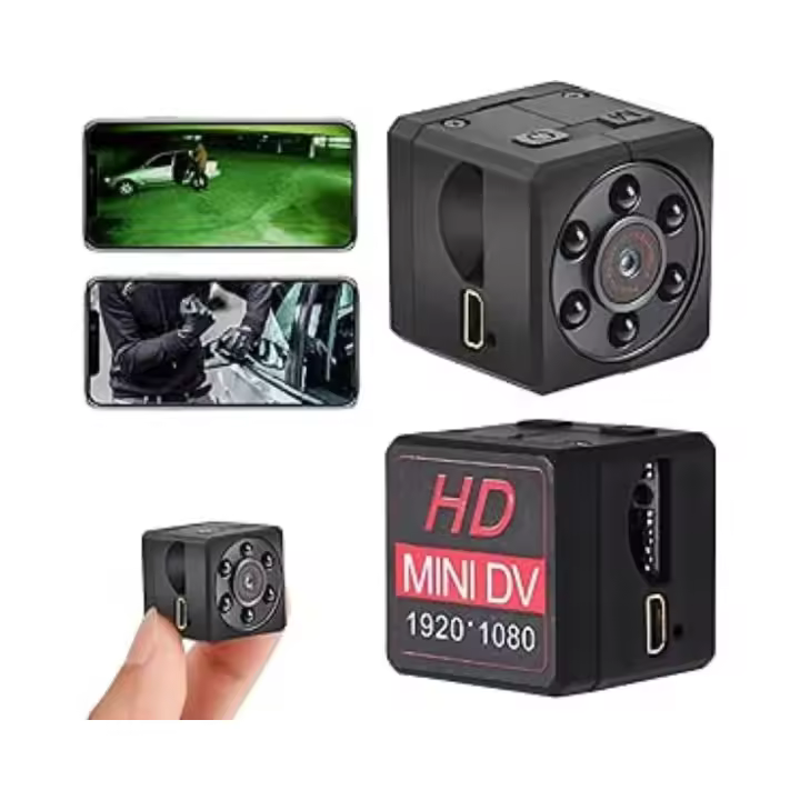 Mini Cámara Espía Oculta con Imagen Full HD - Marca NFMAXONE Camara Espia con Visión Nocturna Interior, Exterior - Camara Vigilancia sin Wifi - Incluye Tarjeta SD 32GB - Cámara para Parking y Lugares sin Internet.M - 1