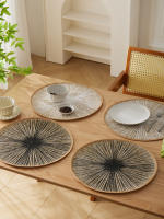 2/4/6/8pcs Matrículas De Jute Bohemio Redondas Para Decoración De Mesa Diámetro 15 Pulgadas Ecológicas Clásicas - details 4