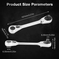 Llave De Enchufe Doble Cabeza 2 En 1 Mini Llave De Destornillador Con Mango 72 Dientes Herramienta Rápida Para Instalación - details 19