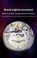 Reloj Mecánico Para Hombre OLEVS 6650 Resistente Al Agua Luminoso Con Fecha Estilo Clásico Y Moda De Buceo Material De Acero Inoxidable - details 7