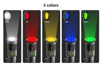 Linterna Táctica Recargable LED Con Telescópico Magnético Y Luz Impermeable 5 Colores Lámpara De Bola Con Ajuste De Enfoque - details 2