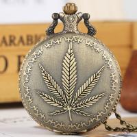 Reloj De Bolsillo Vintage Con Patrón De Hojas De Bronce Movimiento De Cuarzo Incluye Collar De 80CM Colgante Regalo Great Para Mujeres Y Hombres - details 0