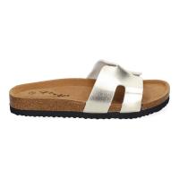 PuntoSalao Sandalias doradas planas bajas para mujer cómodas M-235 - details 1