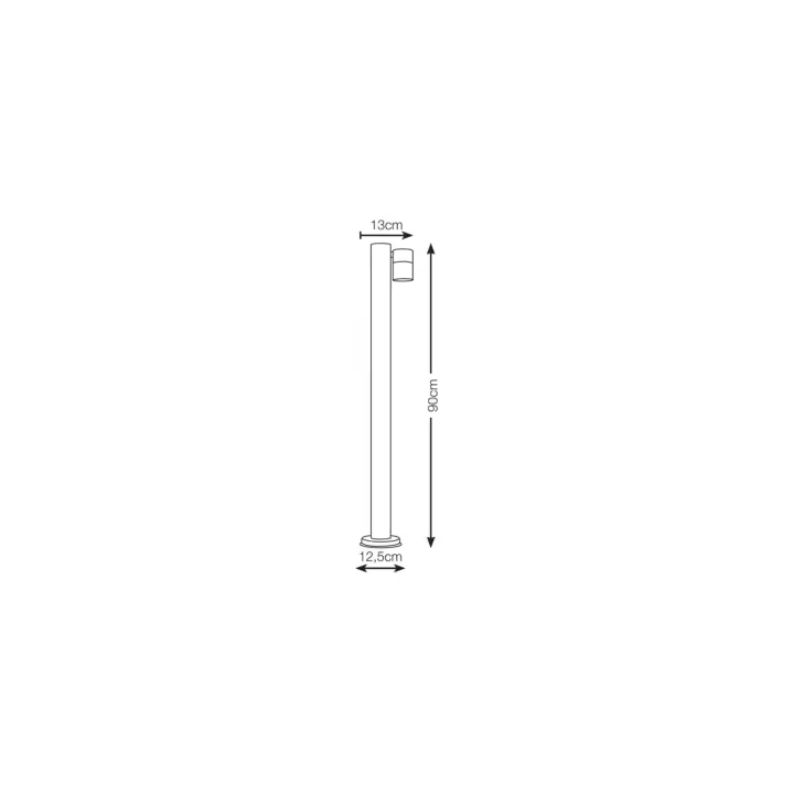 Ledkia Baliza Exterior Superficie Pie 90cm Acero Inoxidable Stone Antracita - 1