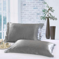 Funda De Almohada De Seda Mulberry 2Pcs Color Sólido Suave Cubierta De Cojín De Lujo Satén Para Decoración Hogar Y Hotel Funda De Almohada Adulto Saludable - details 11