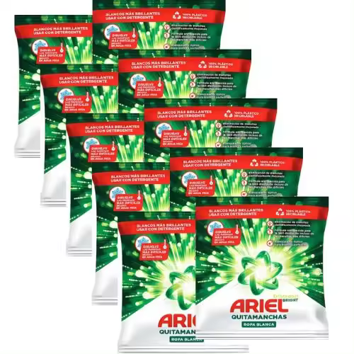 Ariel Aditivo en polvo - Quitamanchas para ropa blanca - Pach AHORRO 10x150 Gramos - 1