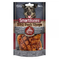 SMARTBONES BBQ PORK CHOPS SmartBones® 3 unidades, elaboradas para perros de todos los tamaños, masticables, sin cuero crudo, forma de costilla y aroma a auténtica carne a la barbacoa, irresistiblemente deliciosos, sabor a barbacoa. - details 1