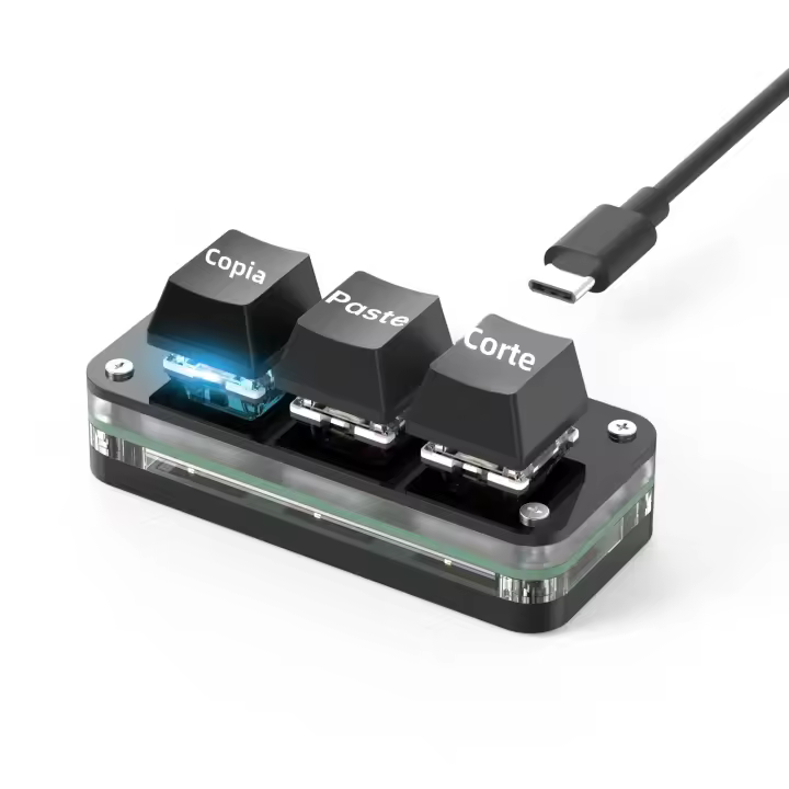Teclado Mini USB-C Personalizado Con LED RGB Y Macro Programables Teclas 2 3 6 Con Interruptores Mecánicos Hot Swap Para Desktop Y Laptop - 1