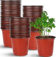 Macetas De Plástico Para Plantas Y Semillas (Rojo) 50 Piezas Juego De Contenedores Para Flores Ideal Para Interior Y Exterior - details 8