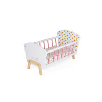 Cuna Candy Chic - Janod - cuna de madera blanca y rosa - details 2