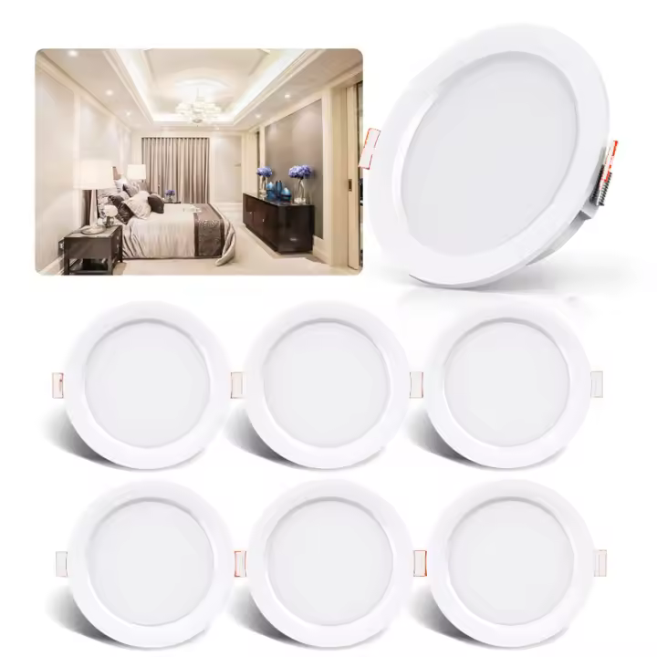 Focos LED Empotrables 6 Unidades, 5W, Equivalente 50W, Blanco Extraplane, Baño Cocina Salón - 1