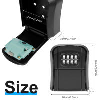 Caja De Seguridad Para Llaves Con Cerradura De Combinación De 4 Dígitos Montada En La Pared Reseteable Organizador De Almacenamiento Para Hogar Y Oficina - details 0
