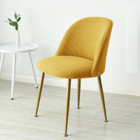 Cubierta De Silla Curva De Poliéster Y Spandex 1PC Protección Pequeña Para Sillas De Comedor Estilo Europeo Para Hotel Y Cocina - details 11