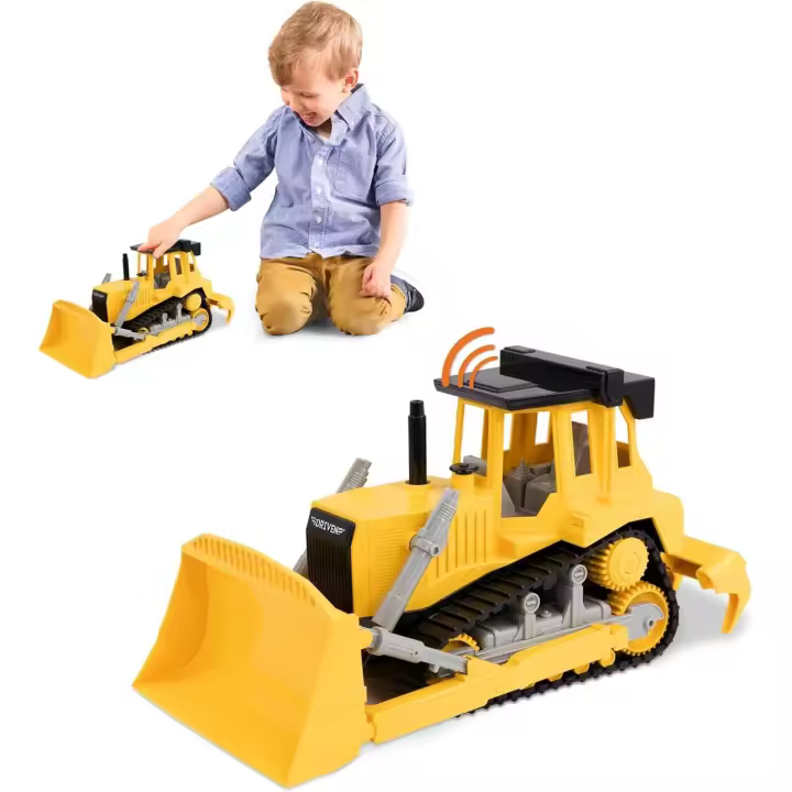 BATTAT - Bulldozer Driven - Mide 44 x 19cm - Color Amarillo y Negro - Plástico - Múltiples Movimientos - Recomendado para mayores de 3 años - 1