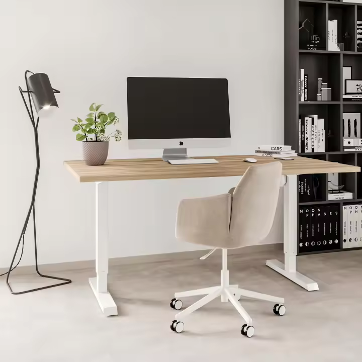 Mesa motorizada regulable en altura lift table, acero, pintado blanco - 1