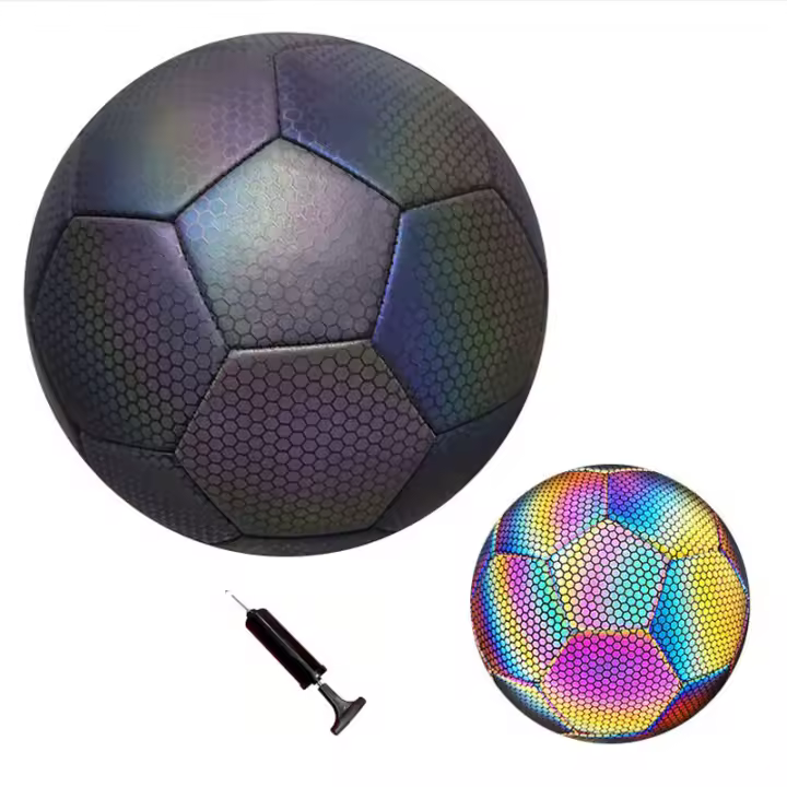 Balón De Fútbol Reflectante Luminoso Tamaño 5 Para Adultos Entrenamiento Nocturno Deporte Al Aire Libre Material PU - 1