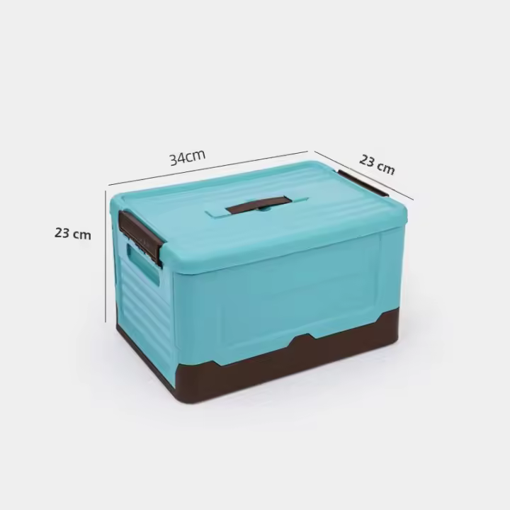 Caja De Almacenamiento Plegable Multifuncional Organizador De Plástico Contenedor Para Suministros Con Tapa 1 PCS - 1