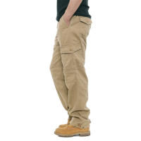 Pantalones Cargo Hombre FGKKS Con Multiple Bolsillos Y Cierre De Cremallera Algodón Puro Pantalones Rectos Casuales De Color Sólido Para Construcción - details 24