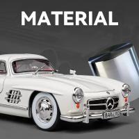 Modelo De Coche a Escala 1:24 Mercedes Benz 300SL Aleación Coche Clásico Vintage Diecast Metal Con Sonido Y Luz Regalo Para Niños Juguete De Colección - details 3