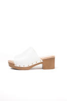 Lyla Wang Sandalias mujer mules con tacón alto y plataforma efecto madera con tachas y plantilla acolchada - details 21