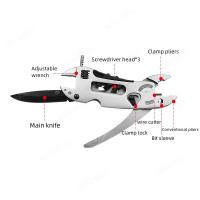 Cuchillo De Sobrevivencia Multifuncional Con Herramientas Ajustable Llave Destornillador Cortador De Alambre Y Tijeras Para Emergencias - details 4