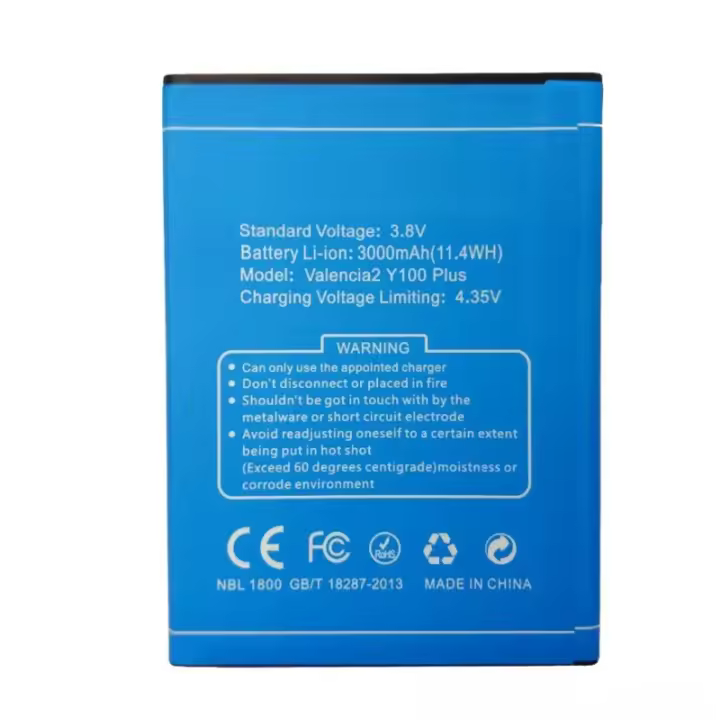 Batería compatible con Doogee Valencia 2 Y100 Plus ⋆ 3000 mAh ⋆ Repuesto de alta calidad para móviles Doogee ⋆ Sustituye batería original agotada ⋆ Larga duración y rendimiento eficiente ⋆ Tipo Li-Ion ⋆ Voltaje adecuado para uso diario seguro y continuo - 1