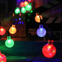 Lámpara De Cristal Solar Con Cadena De Luces LED 20/50/100 8 Modos Impermeable Para Exterior Decoración De Jardín Fiesta Patio - details 1