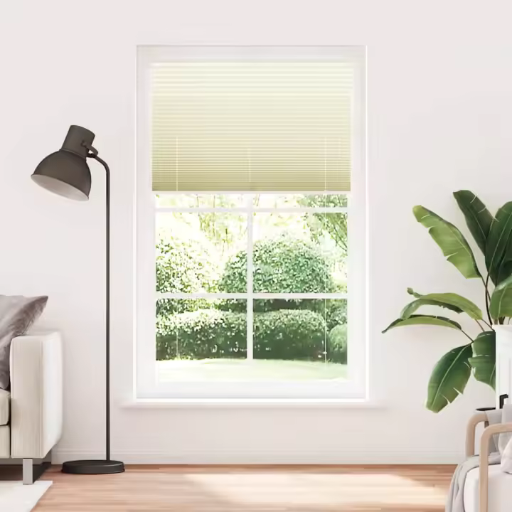Estor Plisado crema 120x200 cm Tela Ancho 119,4 cm Poliéster - 1